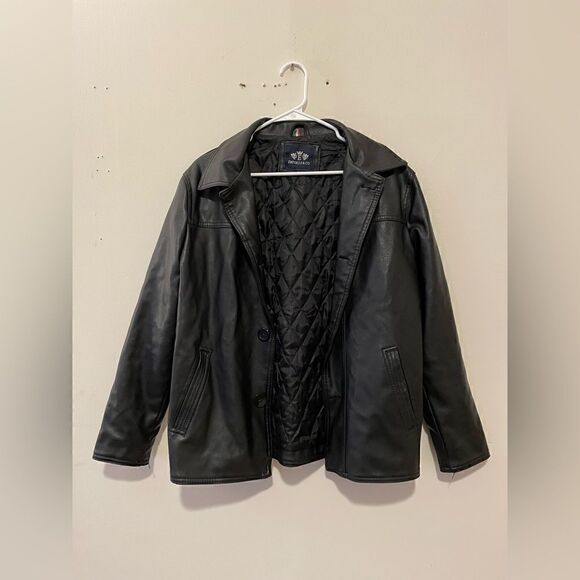 Emporio & Co Italian Button Down Leather Jacket - Picture 3 of 16